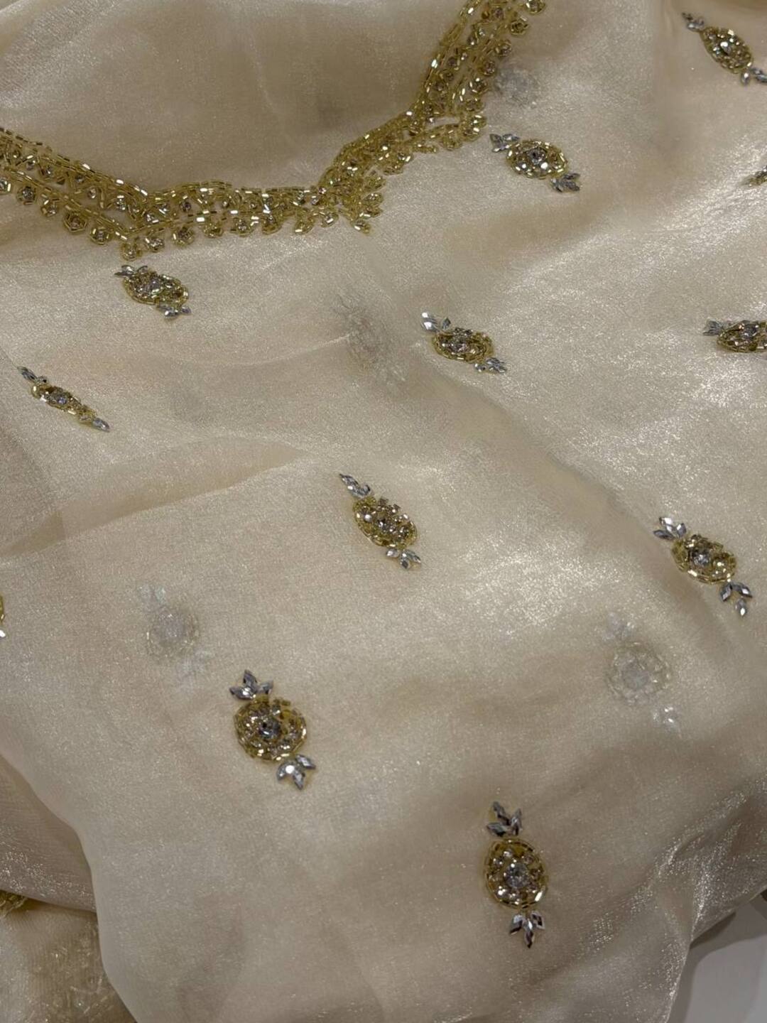 Off White Georgette Saree