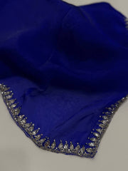 Royal Blue Georgette Saree