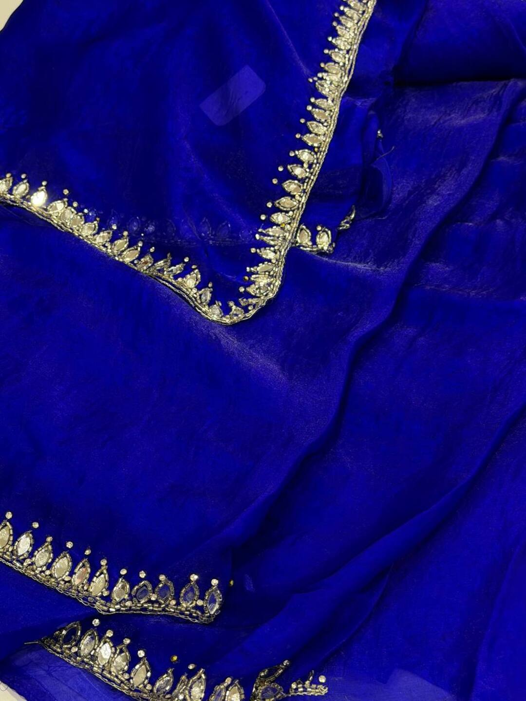 Royal Blue Georgette Saree