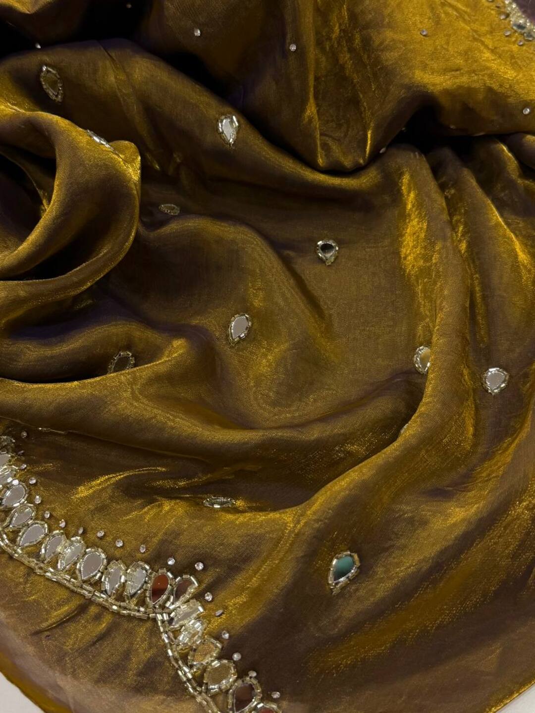 Olive Yellow Georgette Saree