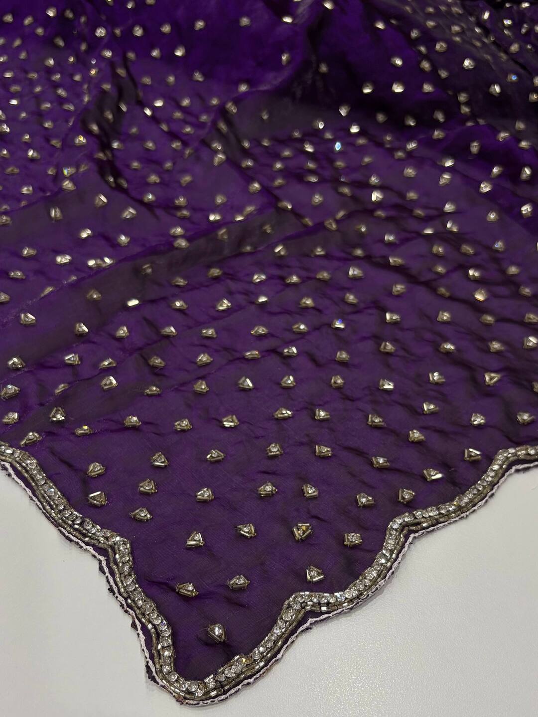 Royal Purple Georgette Saree