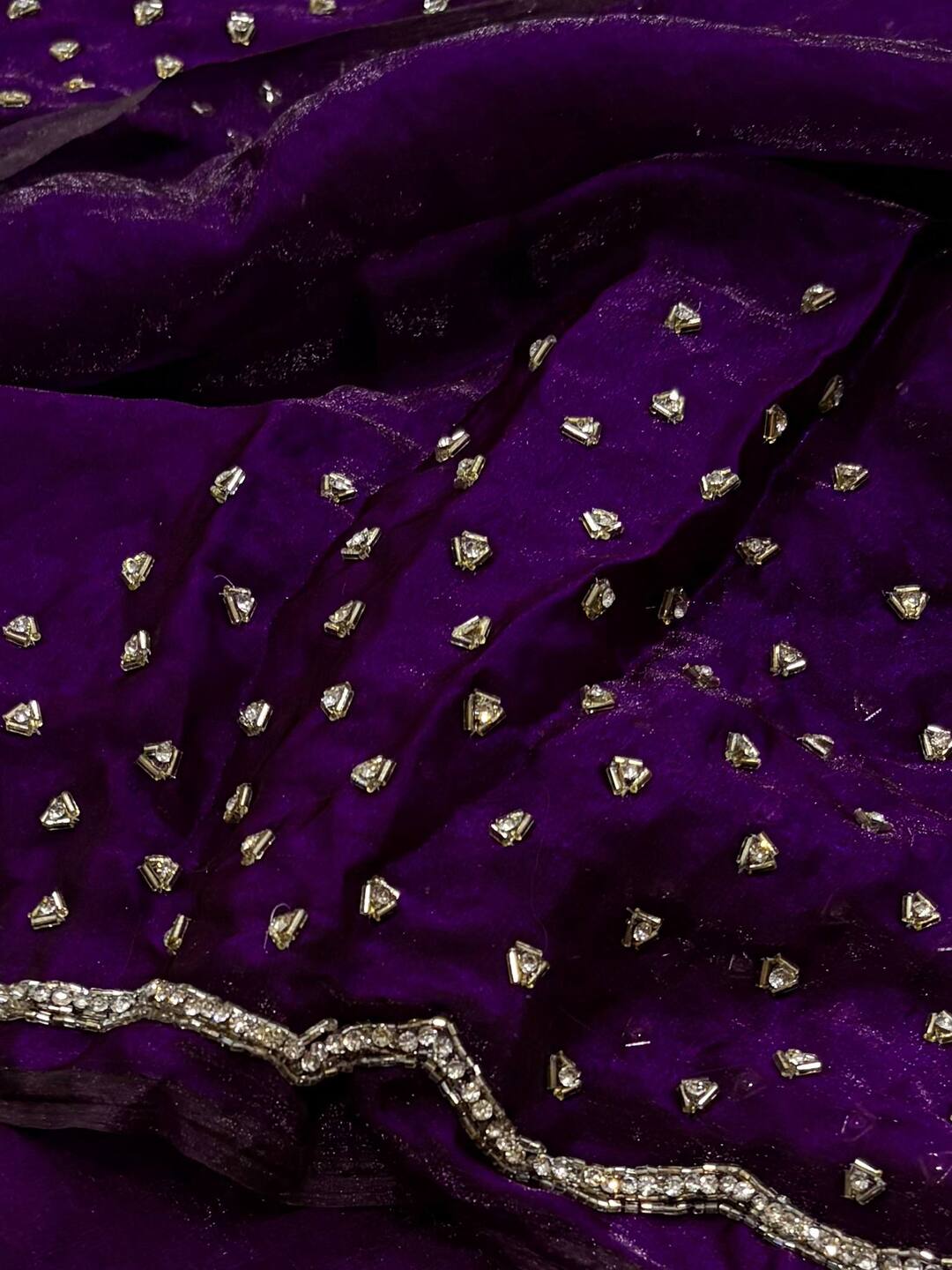 Royal Purple Georgette Saree