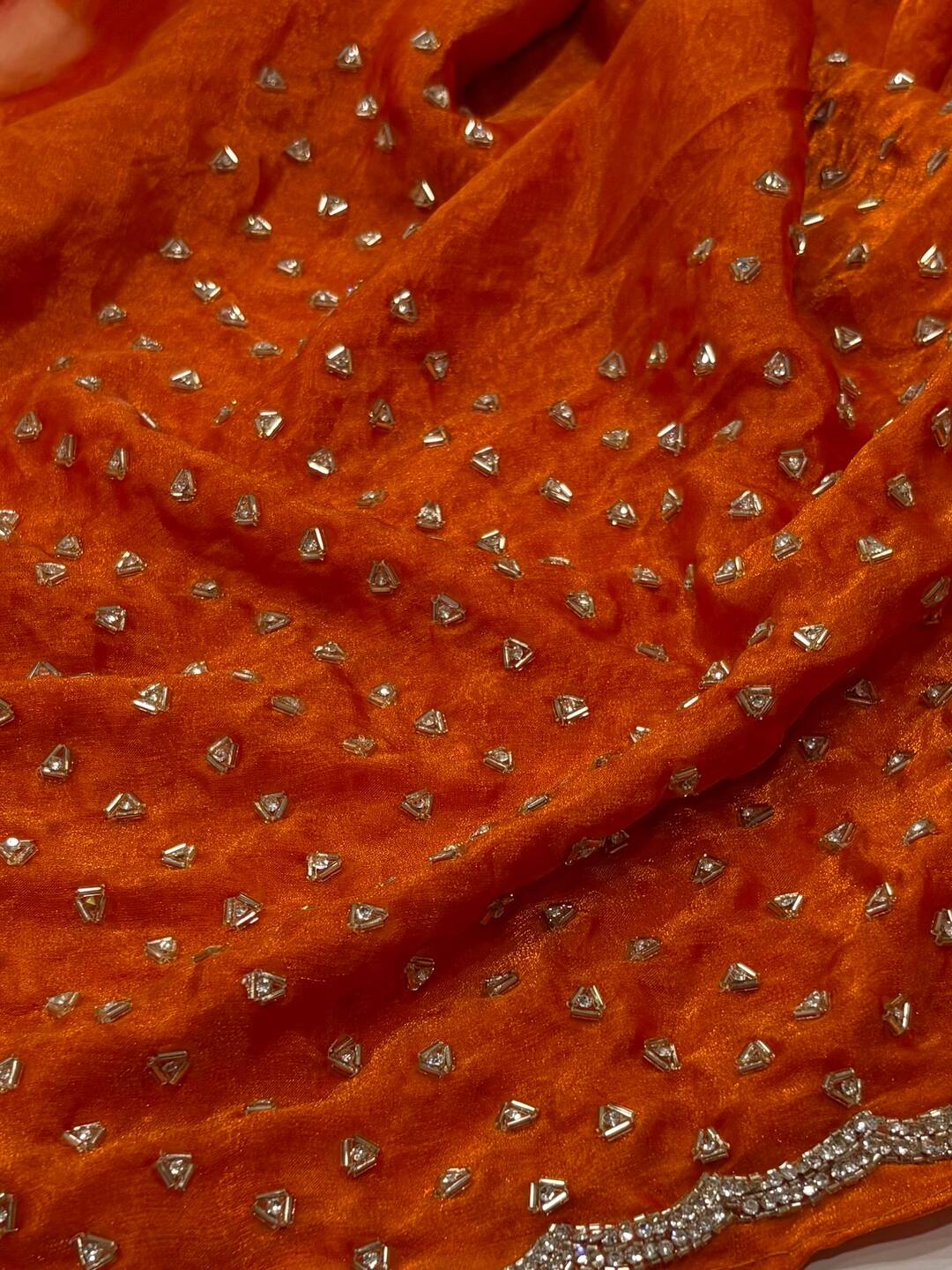Orange Georgette Saree
