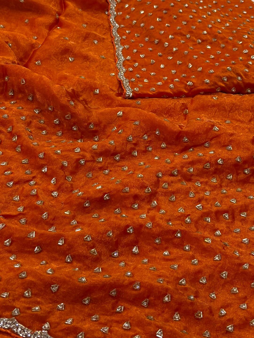 Orange Georgette Saree