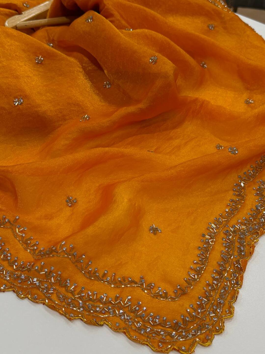 Orange Georgette Saree