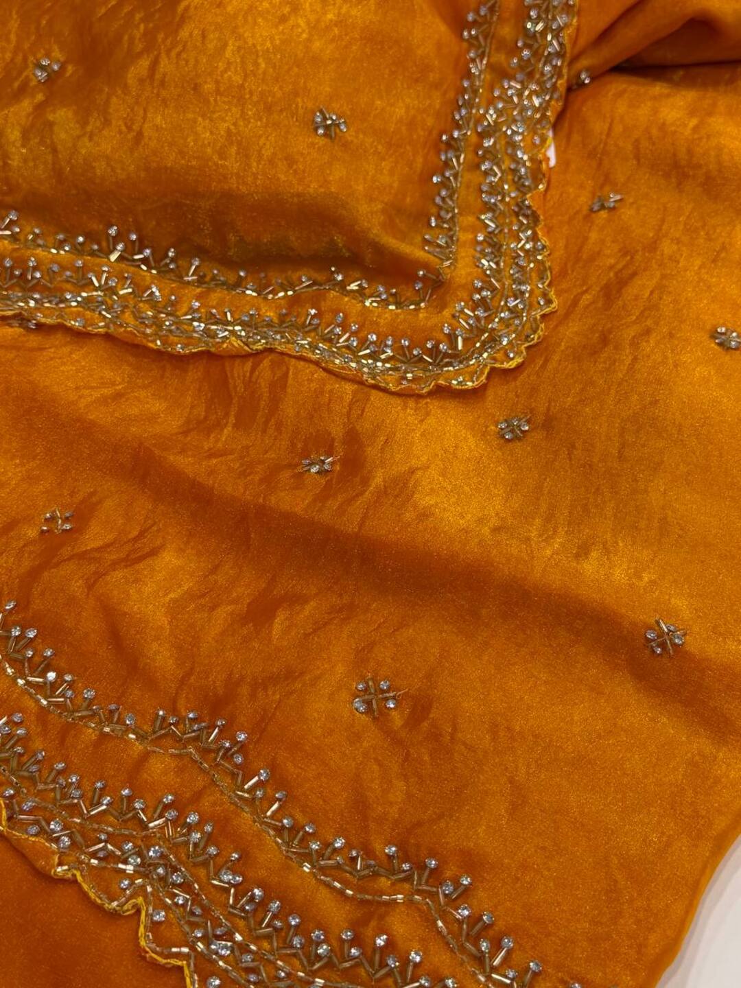 Orange Georgette Saree