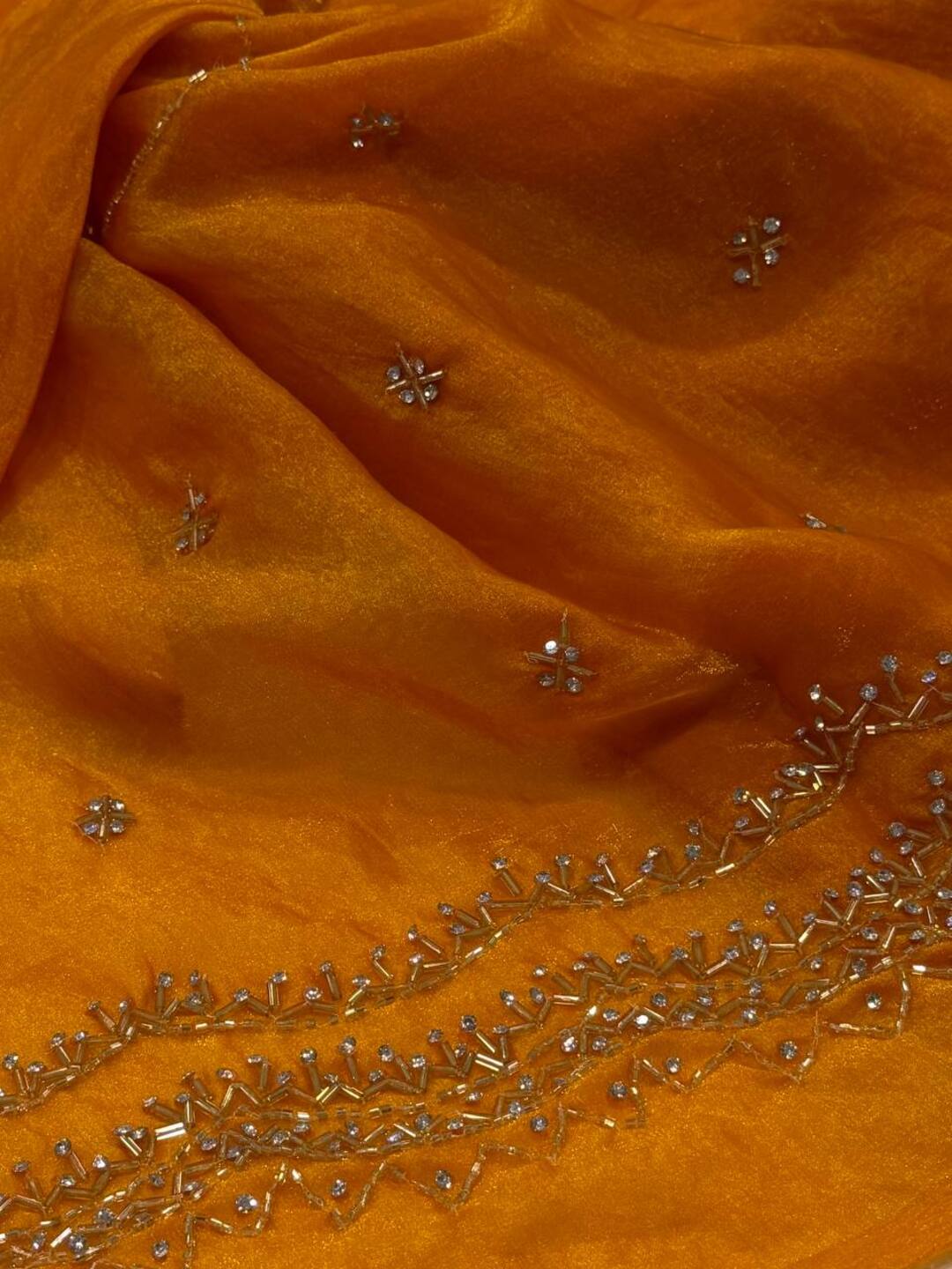 Orange Georgette Saree