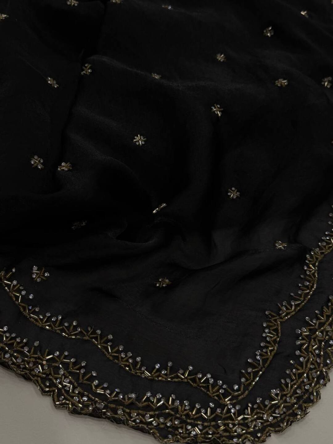 Black Georgette Saree