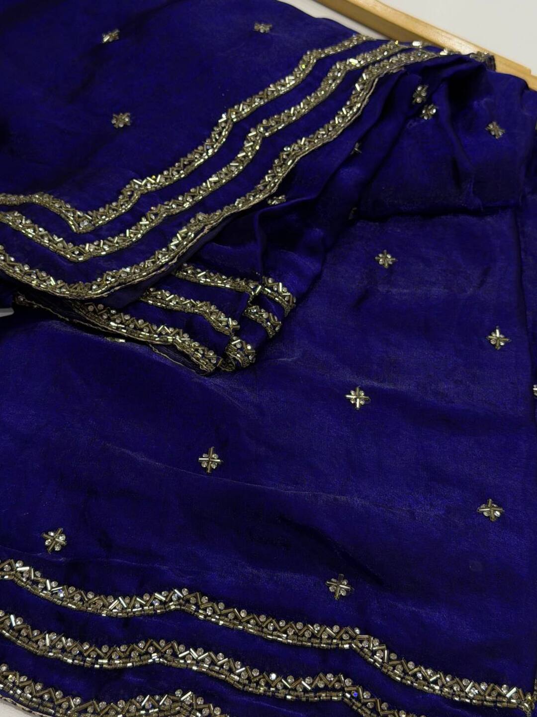 Navy Blue Georgette Saree