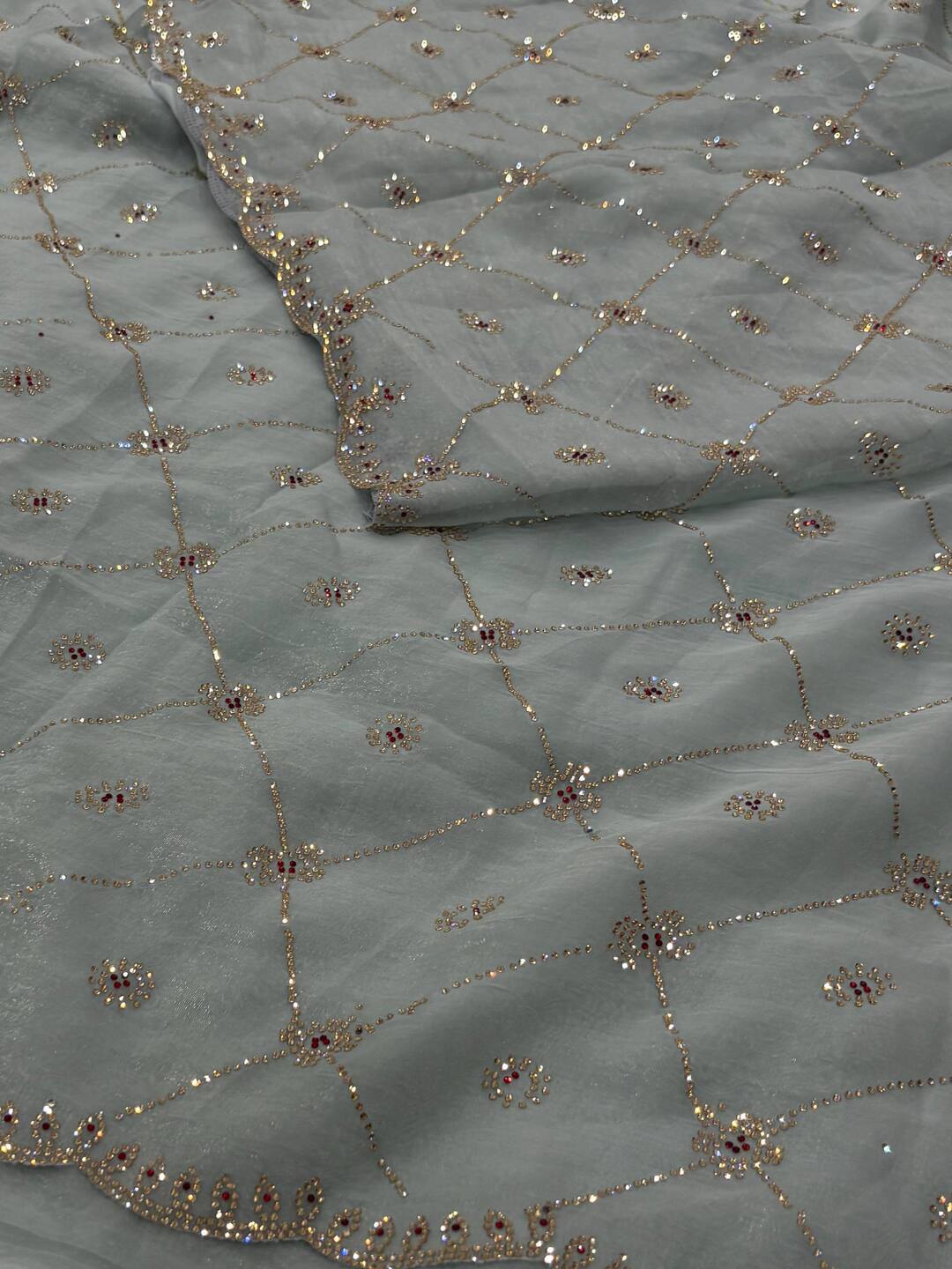 Baby Blue Georgette Saree