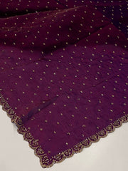 Dual Tone Purple Georgette Saree