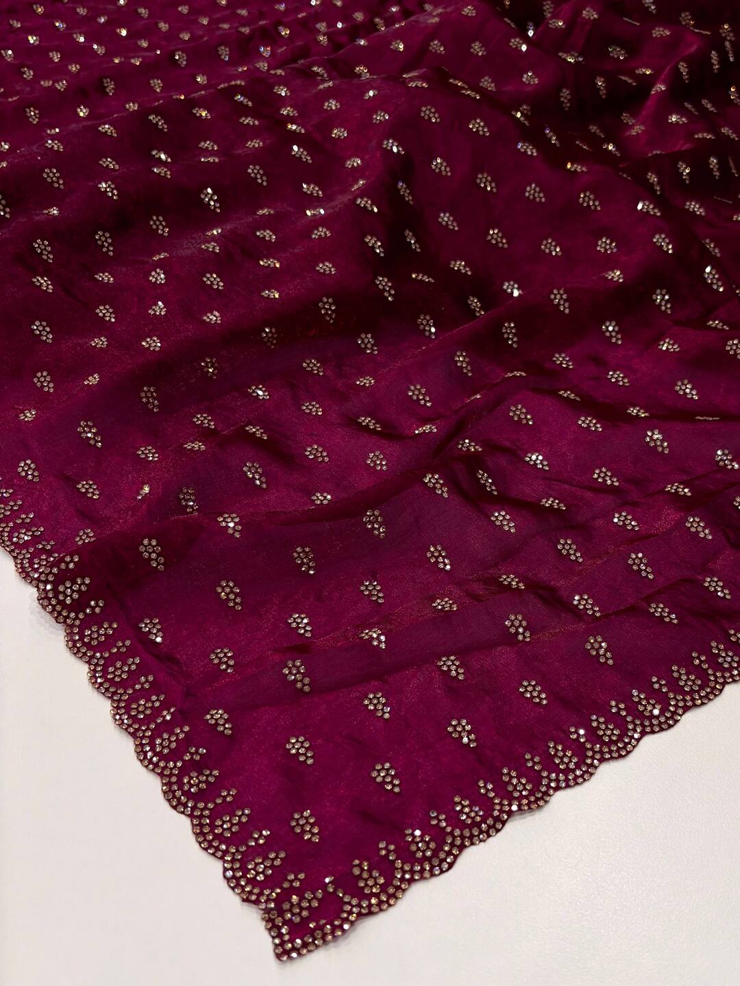 Magenta Purple Georgette Saree