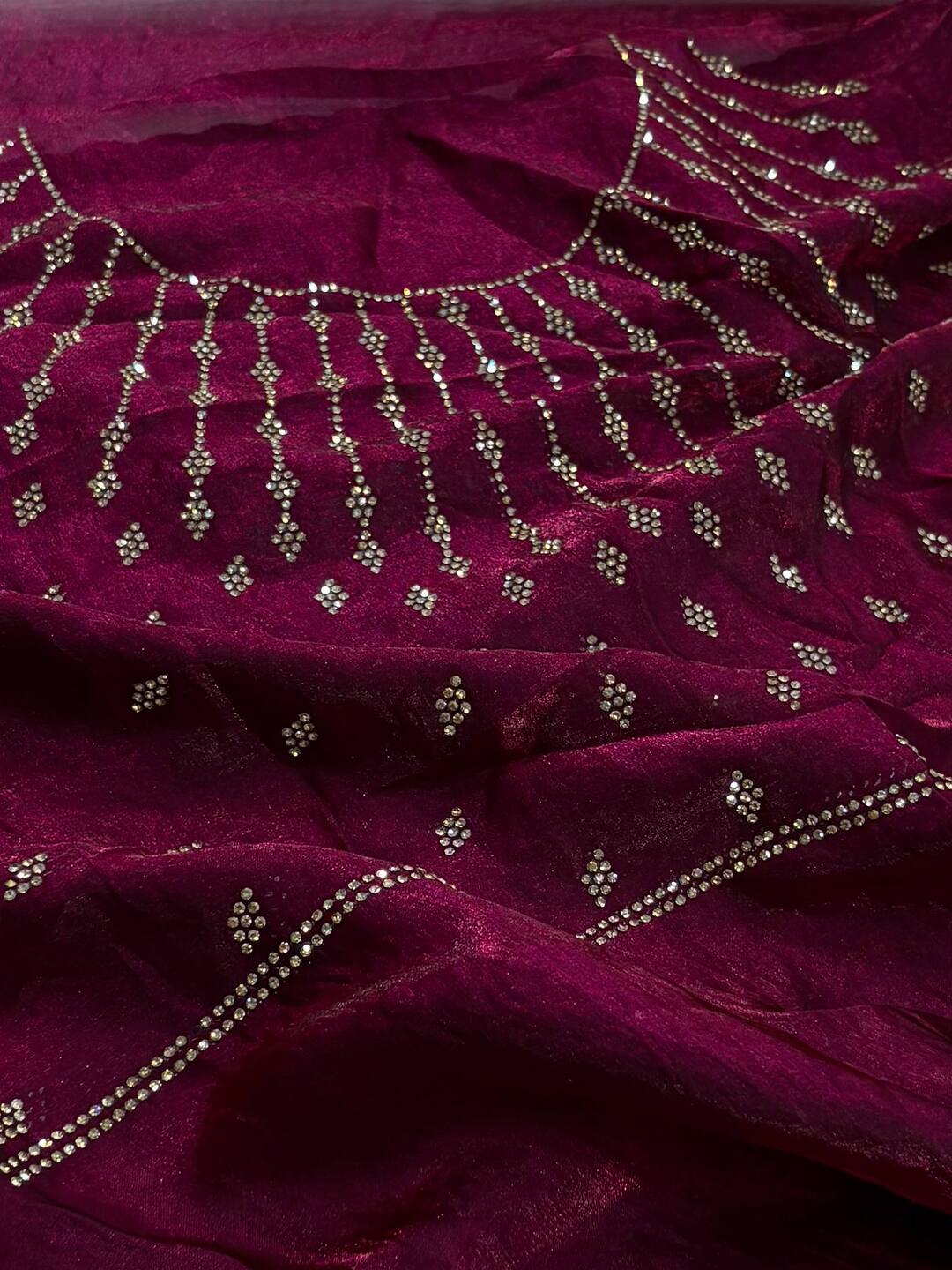 Magenta Purple Georgette Saree