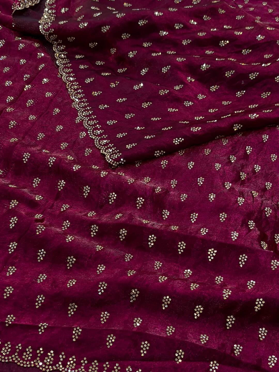 Magenta Purple Georgette Saree