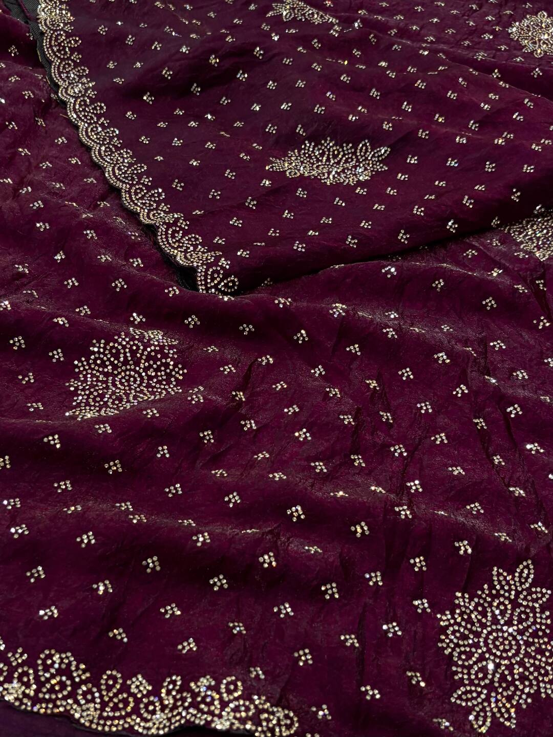 Royal Purple Georgette Saree