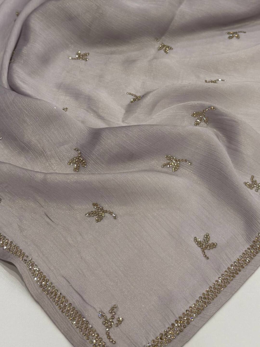 Lilac Georgette Saree
