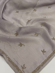Lilac Georgette Saree