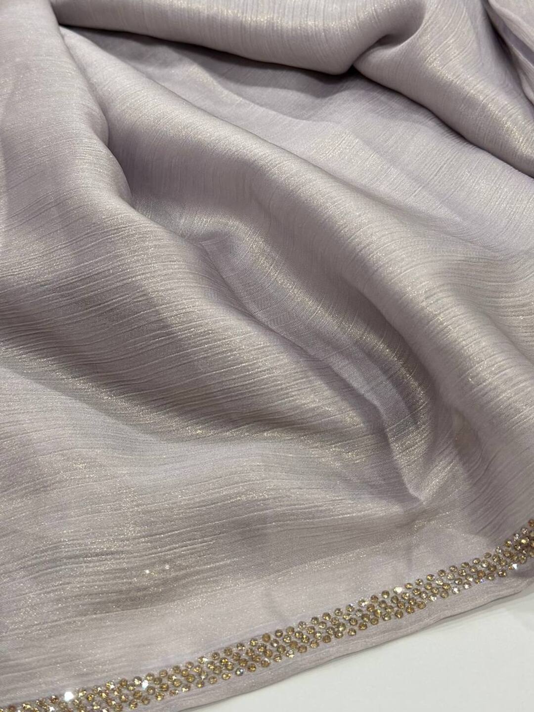 Lilac Georgette Saree
