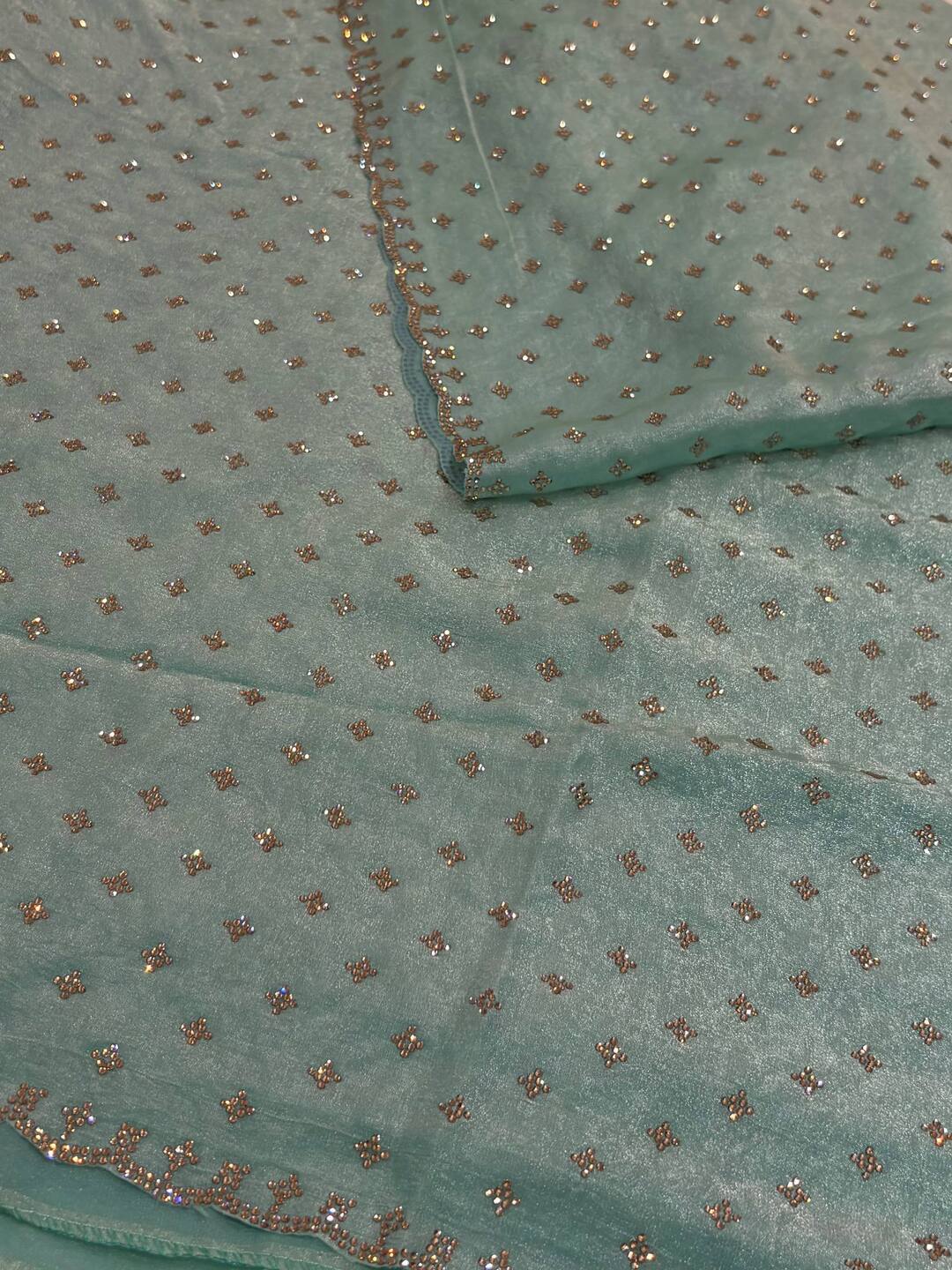 Sky Blue Georgette Saree