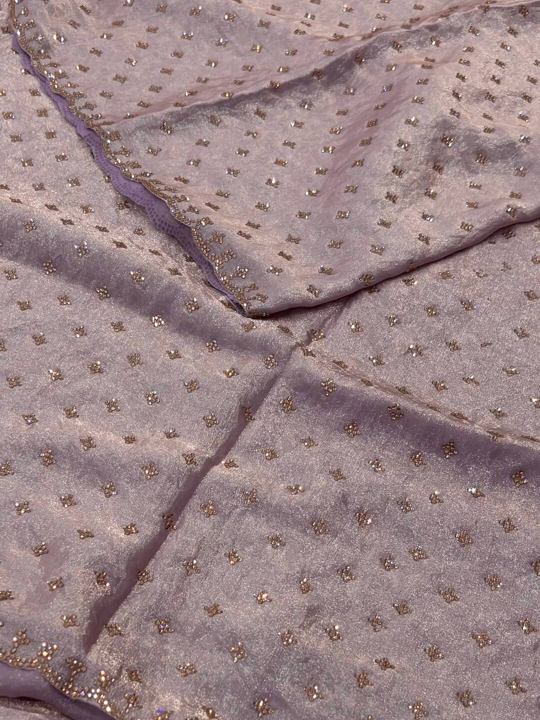 Lilac Purple Georgette Saree