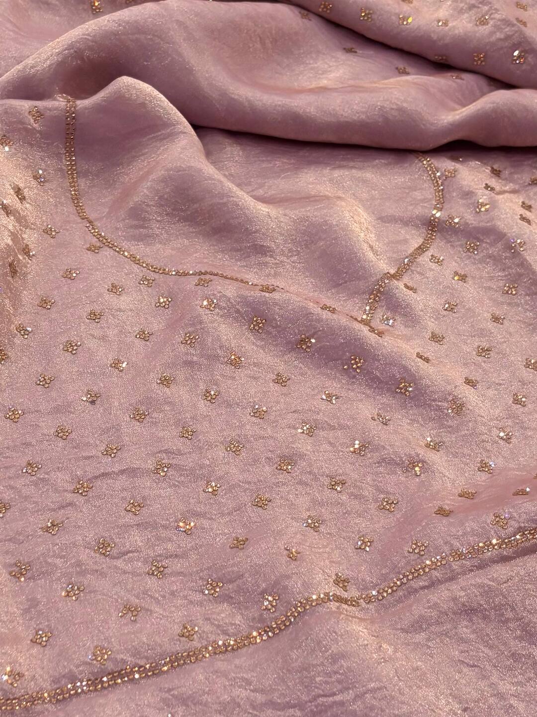Lilac Purple Georgette Saree