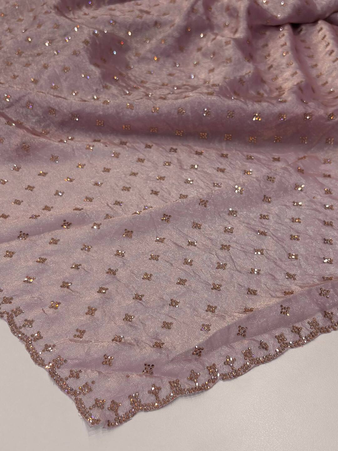 Lilac Purple Georgette Saree
