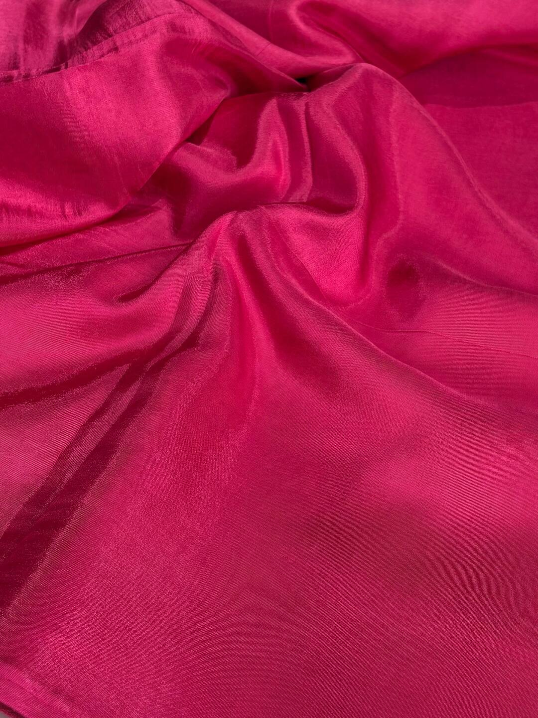 Hot Pink Banaras Chiffon Saree