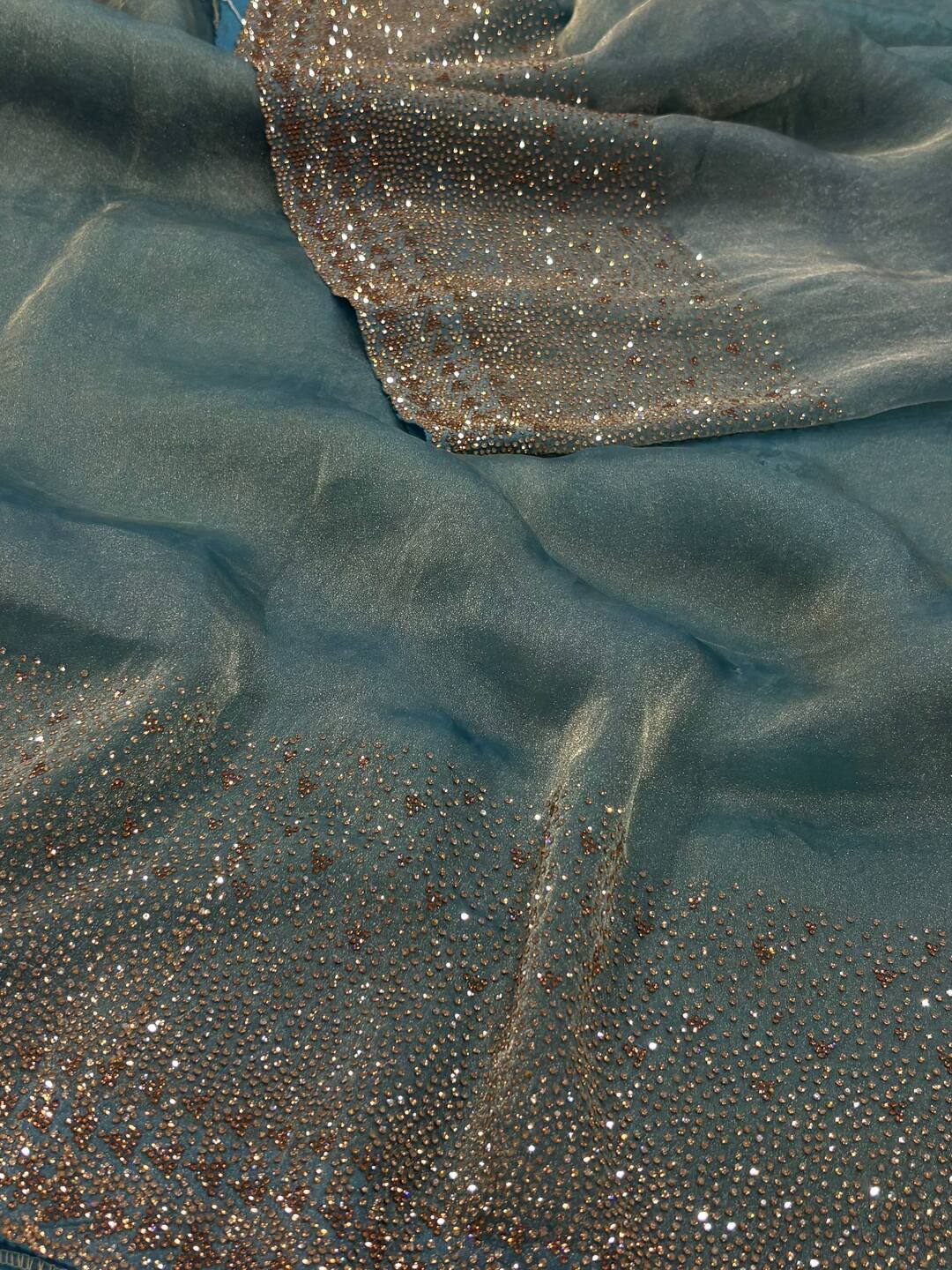 Baby Blue Georgette Saree