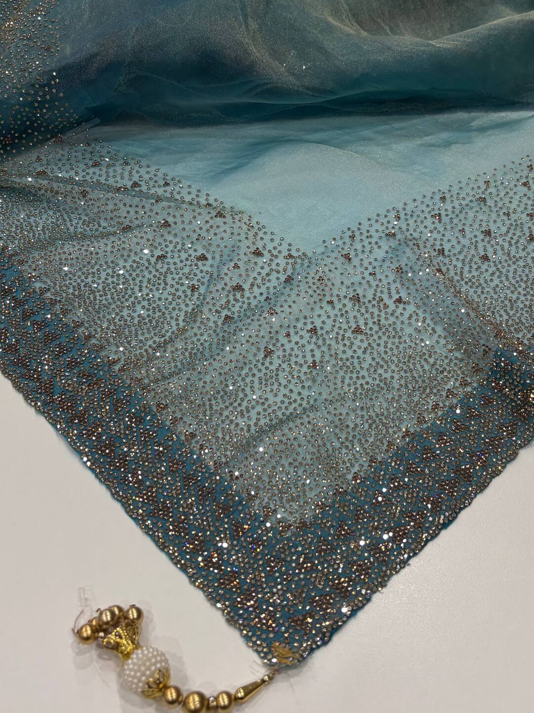 Baby Blue Georgette Saree