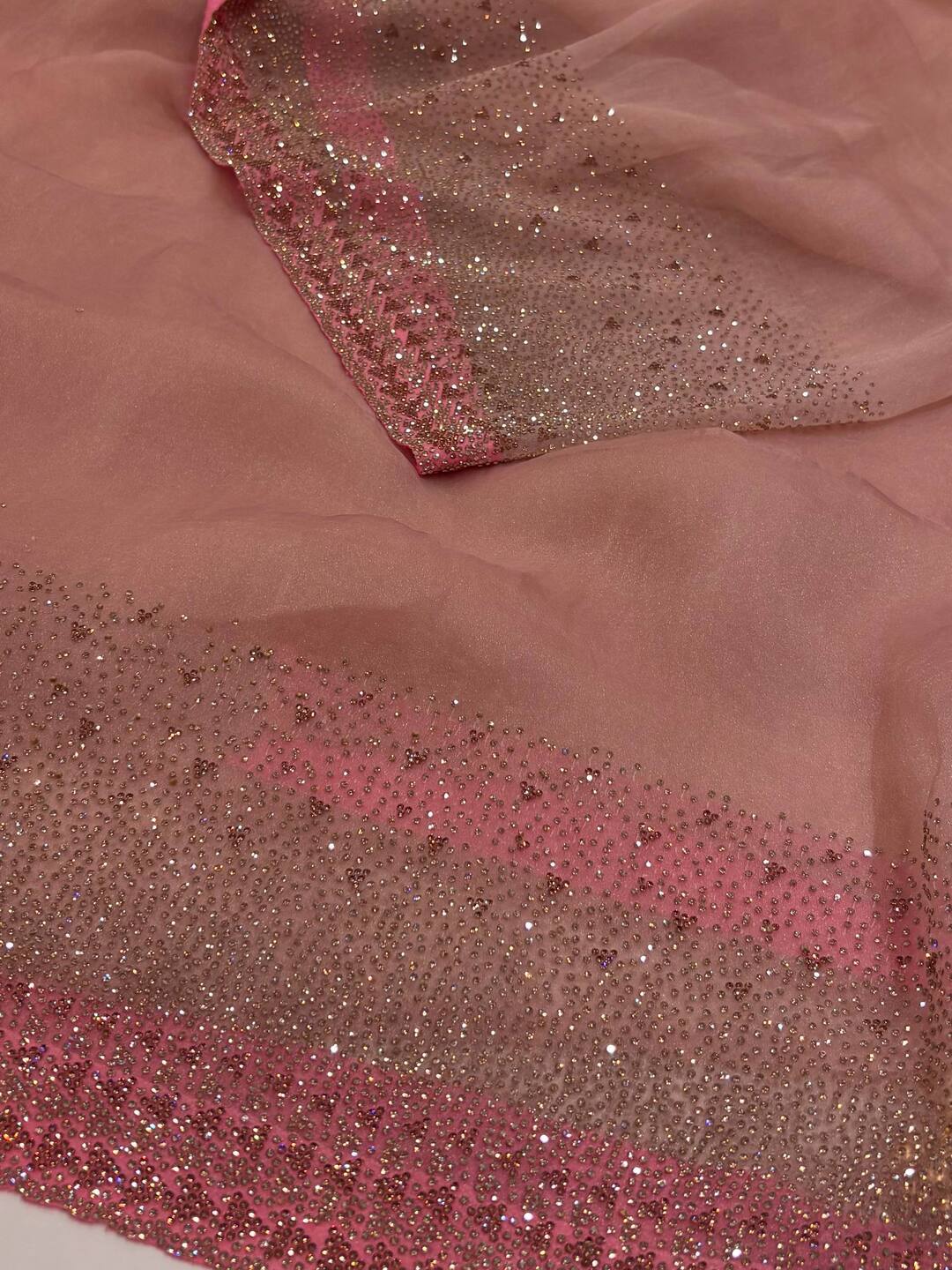 Dusty Pink Georgette Saree