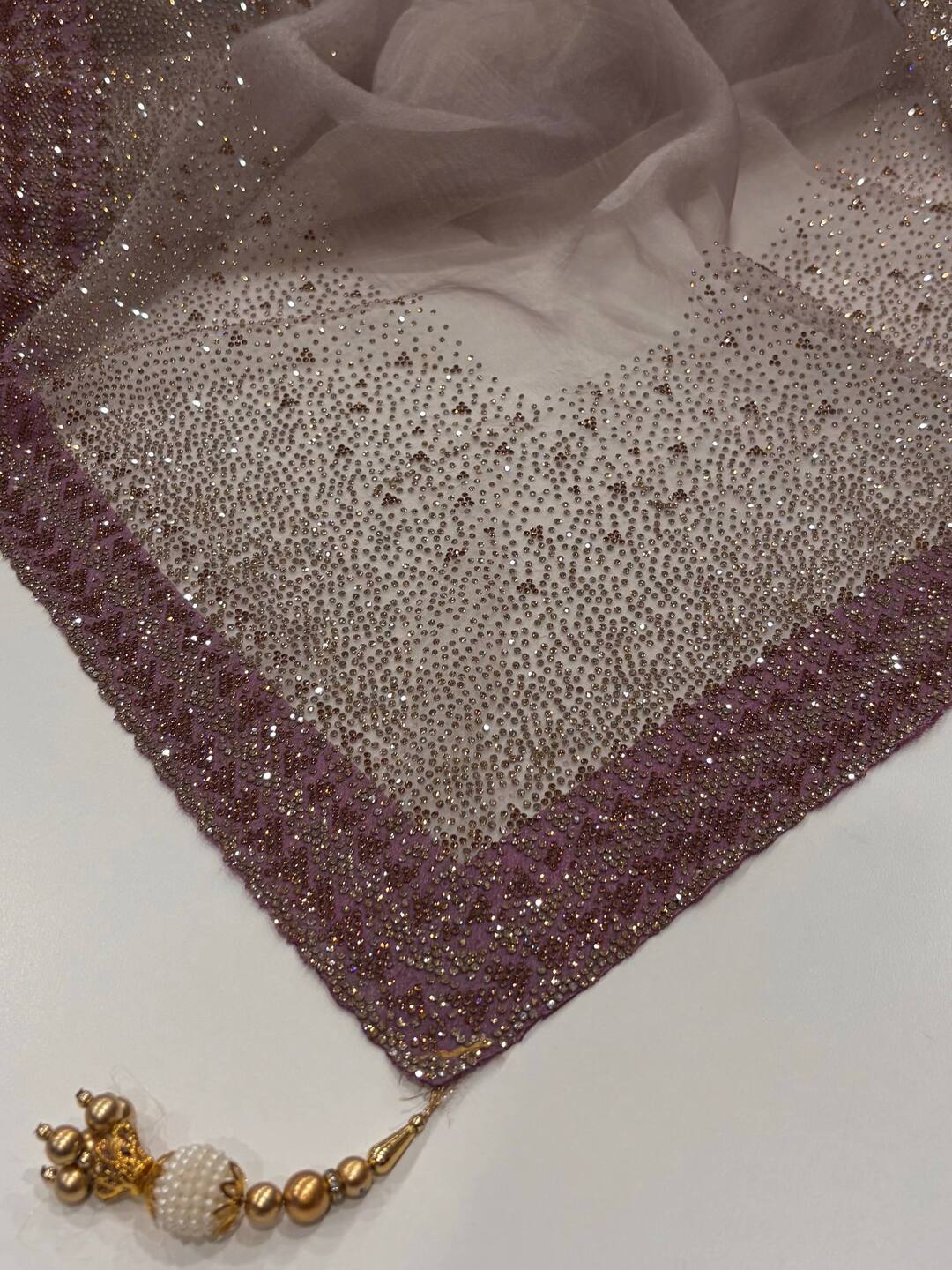 Lilac Purple Georgette Saree