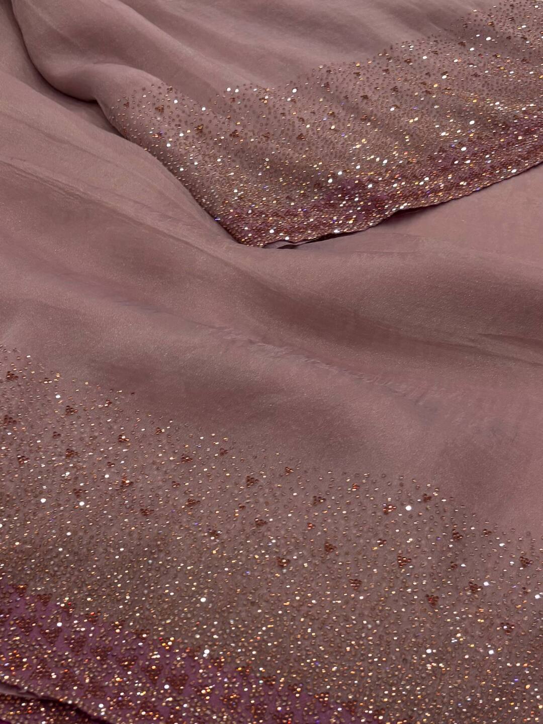 Lilac Purple Georgette Saree