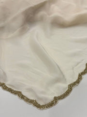 Off White Georgette Saree