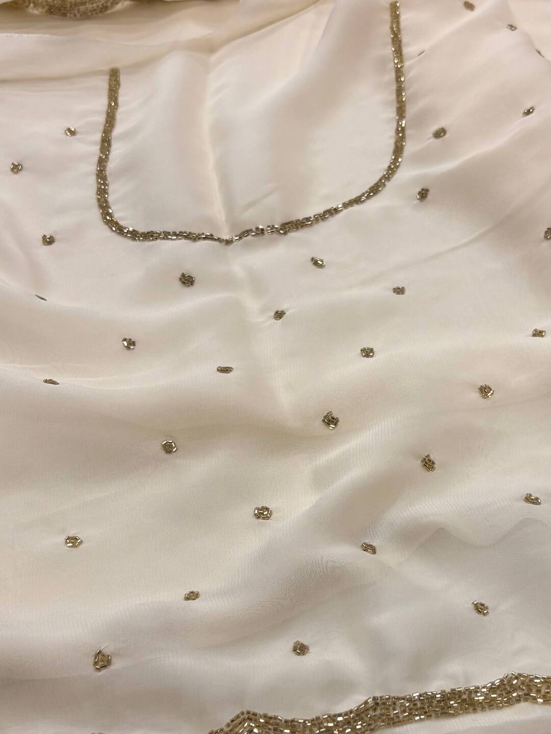 Off White Georgette Saree
