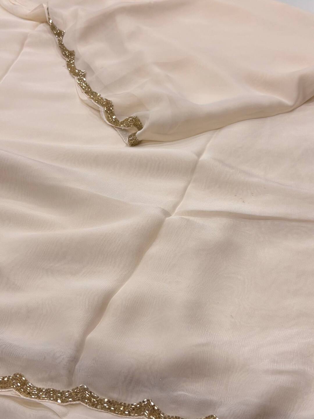 Off White Georgette Saree