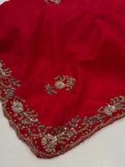 Red Georgette Saree