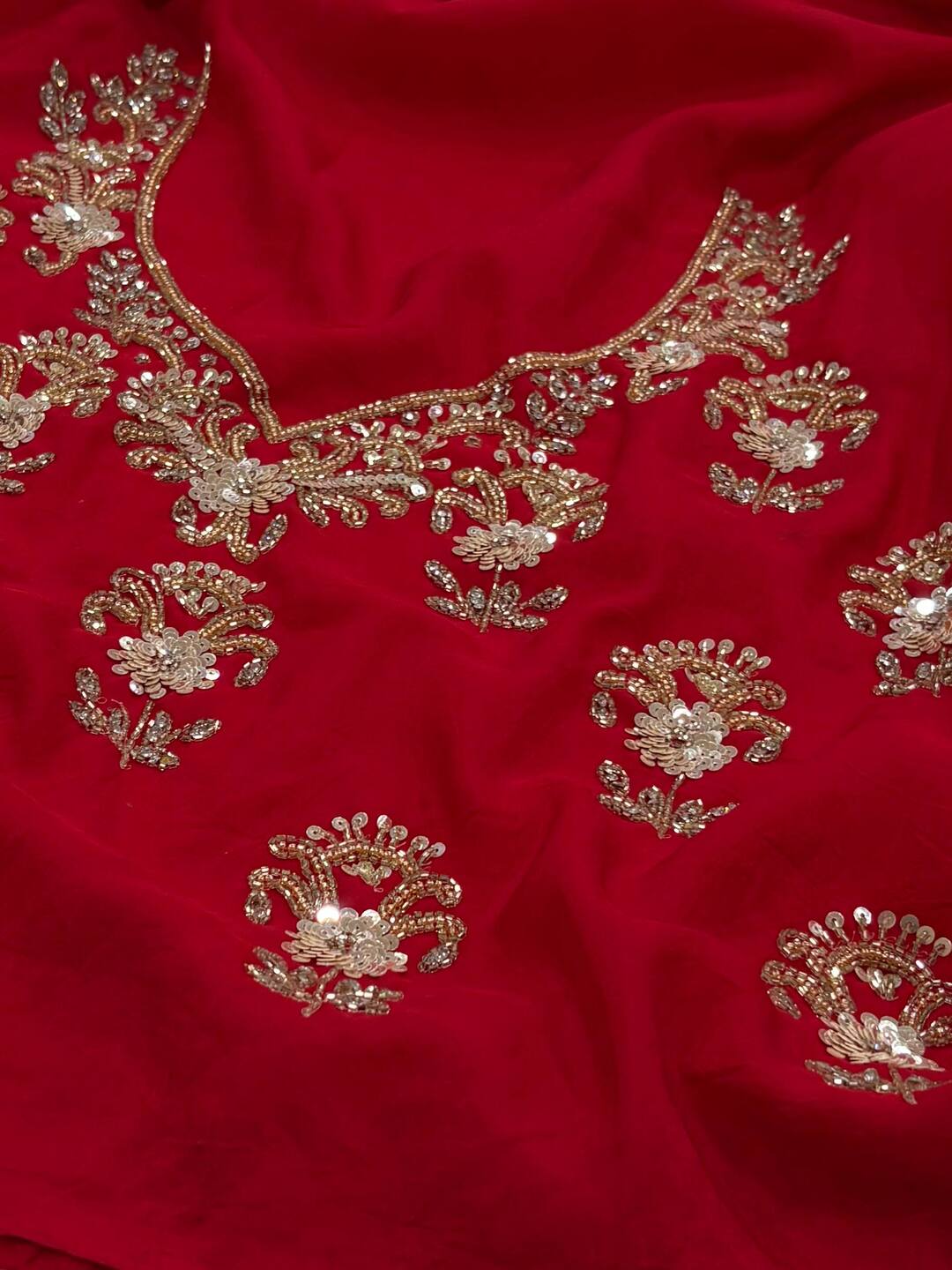 Red Georgette Saree