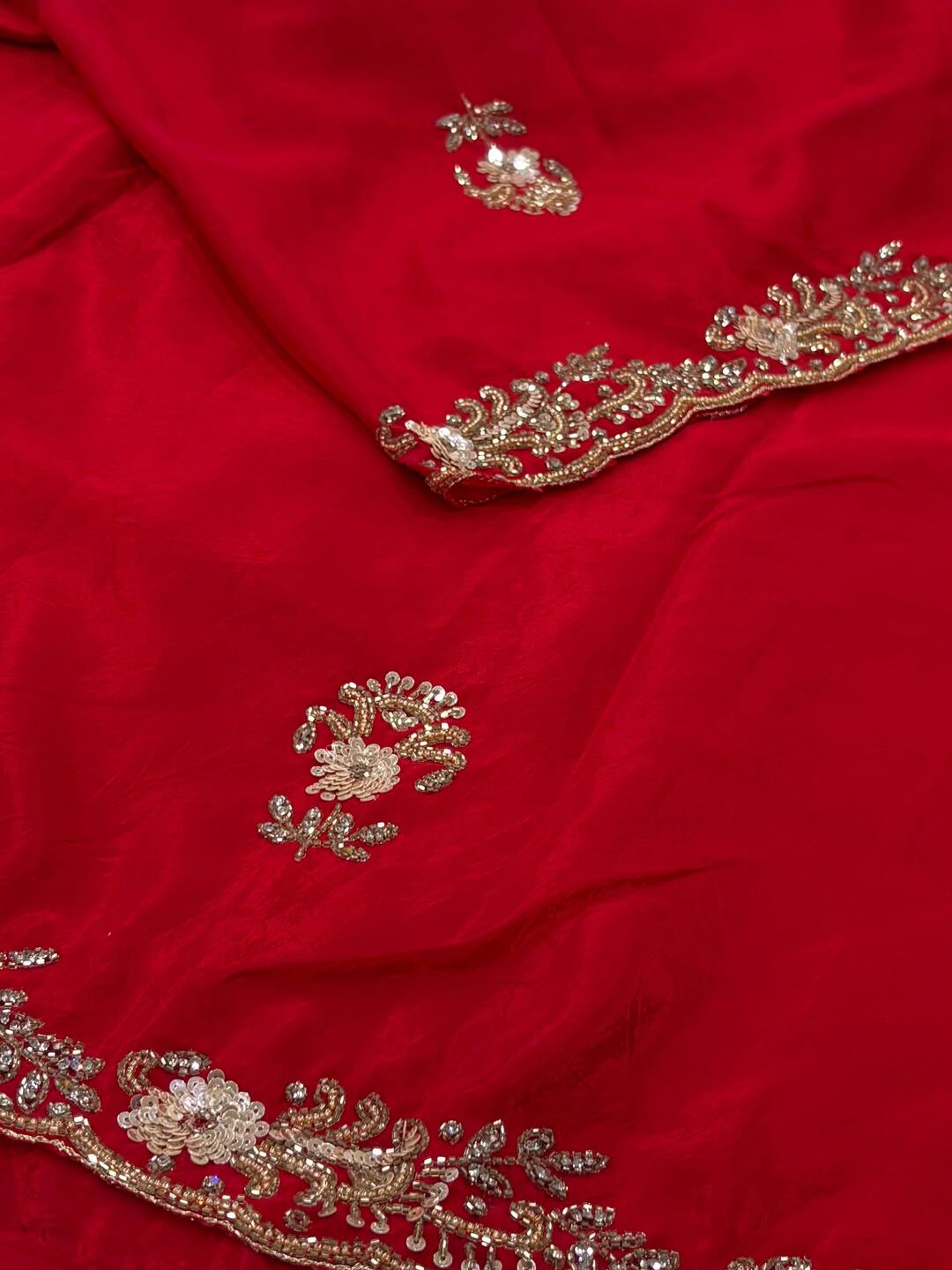 Red Georgette Saree