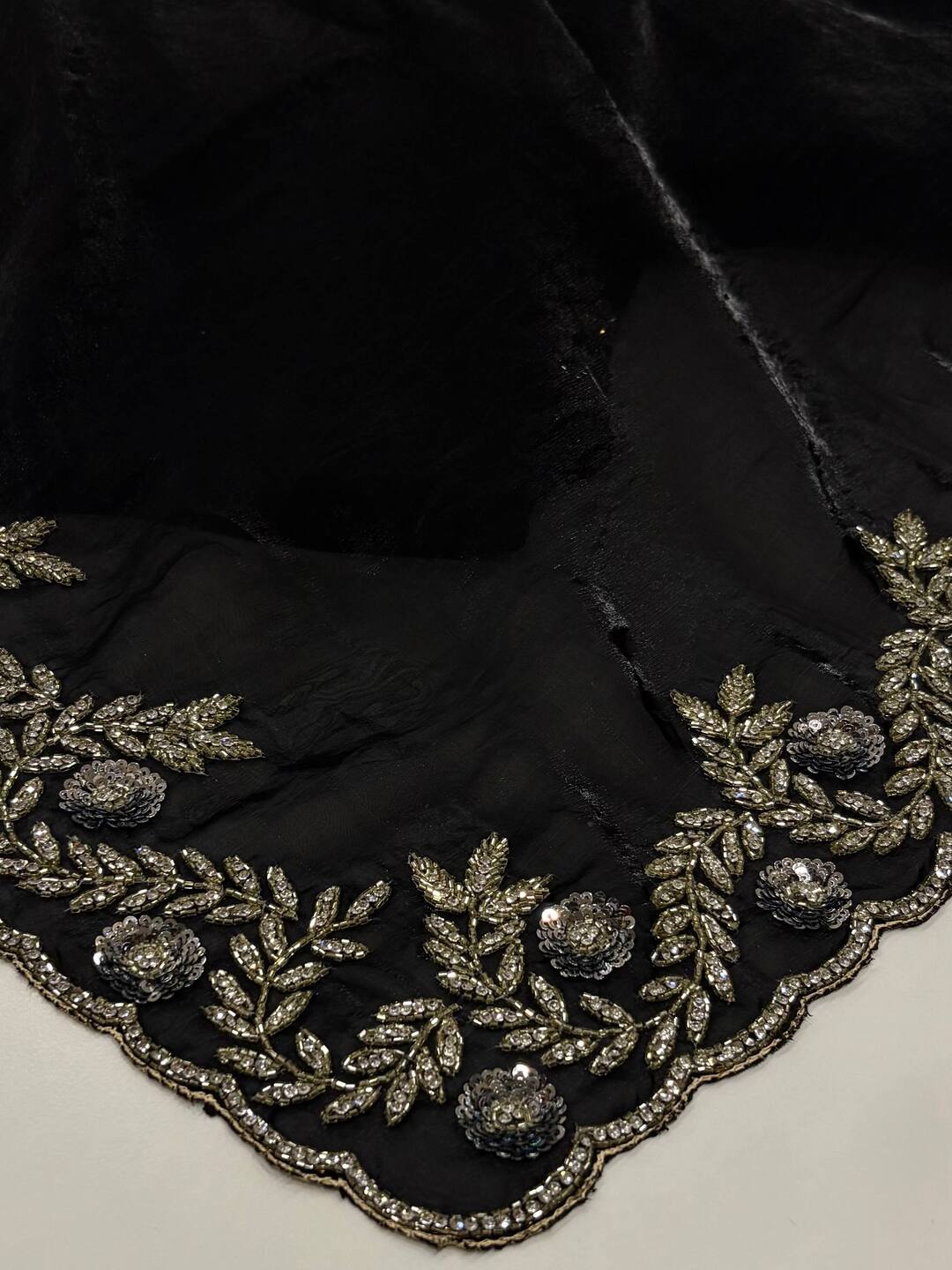 Black Georgette Saree