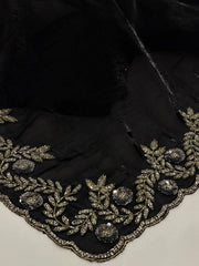 Black Georgette Saree