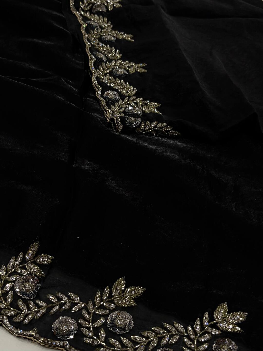 Black Georgette Saree