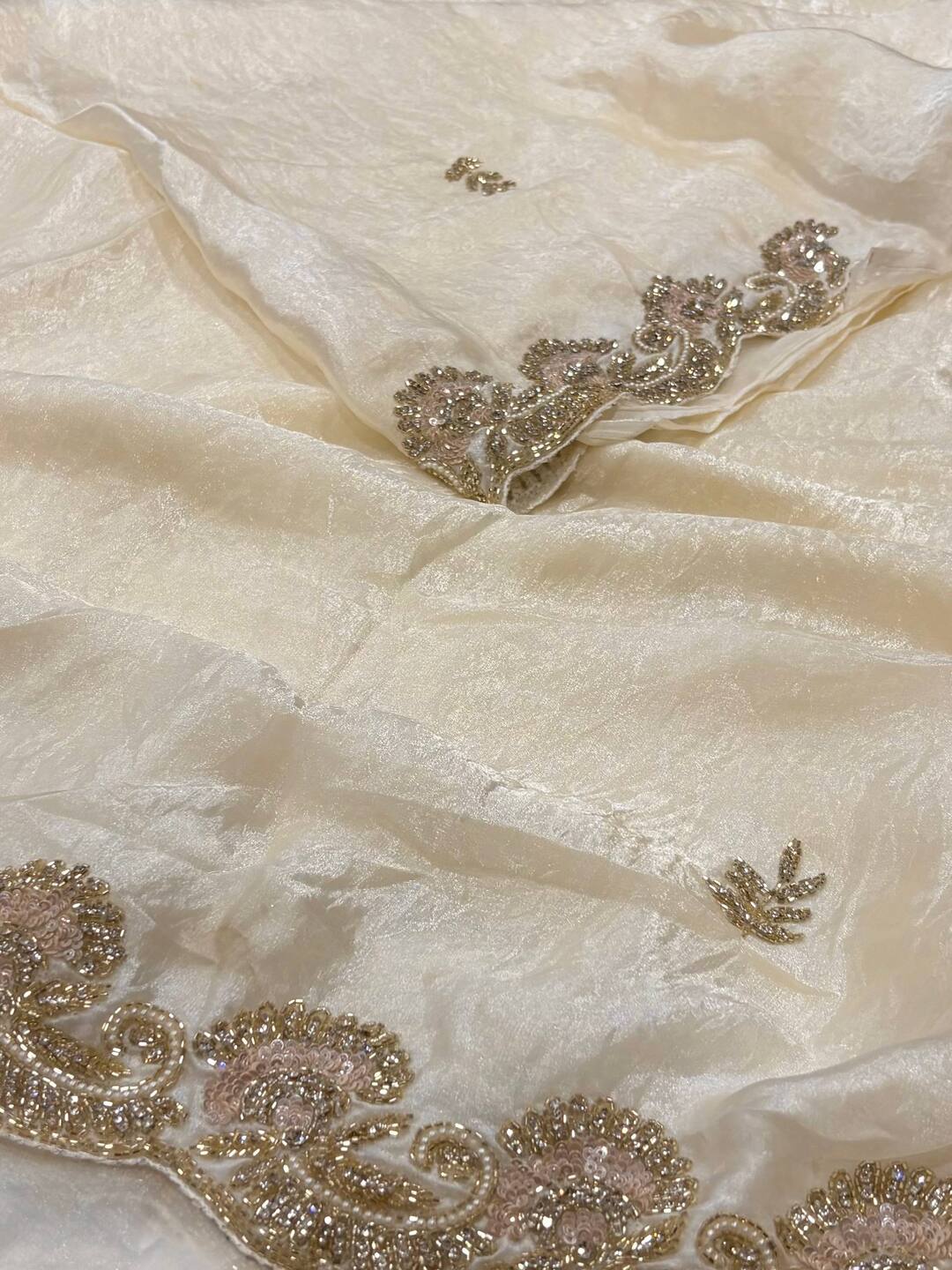 Off White Georgette Saree
