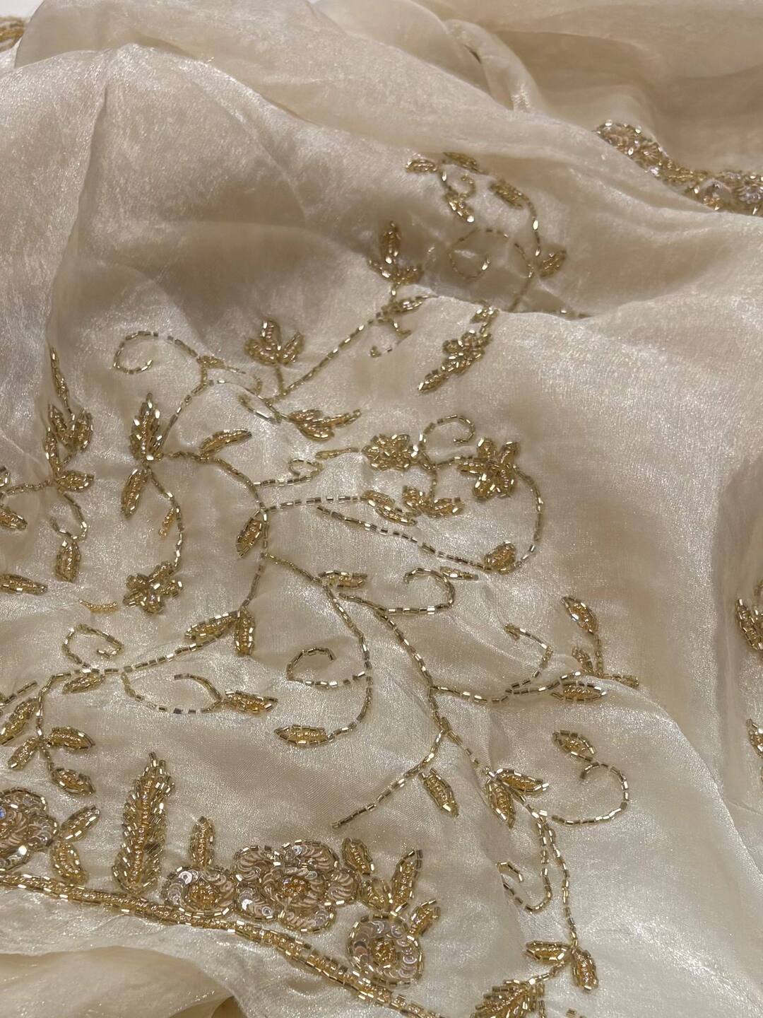 Off White Georgette Saree