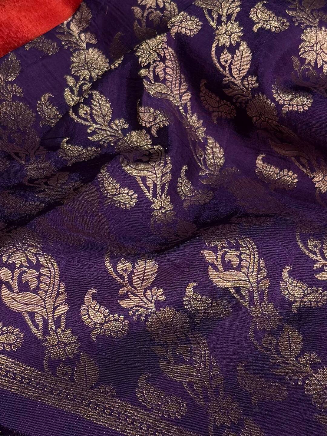 Orange Banaras Cotton Saree