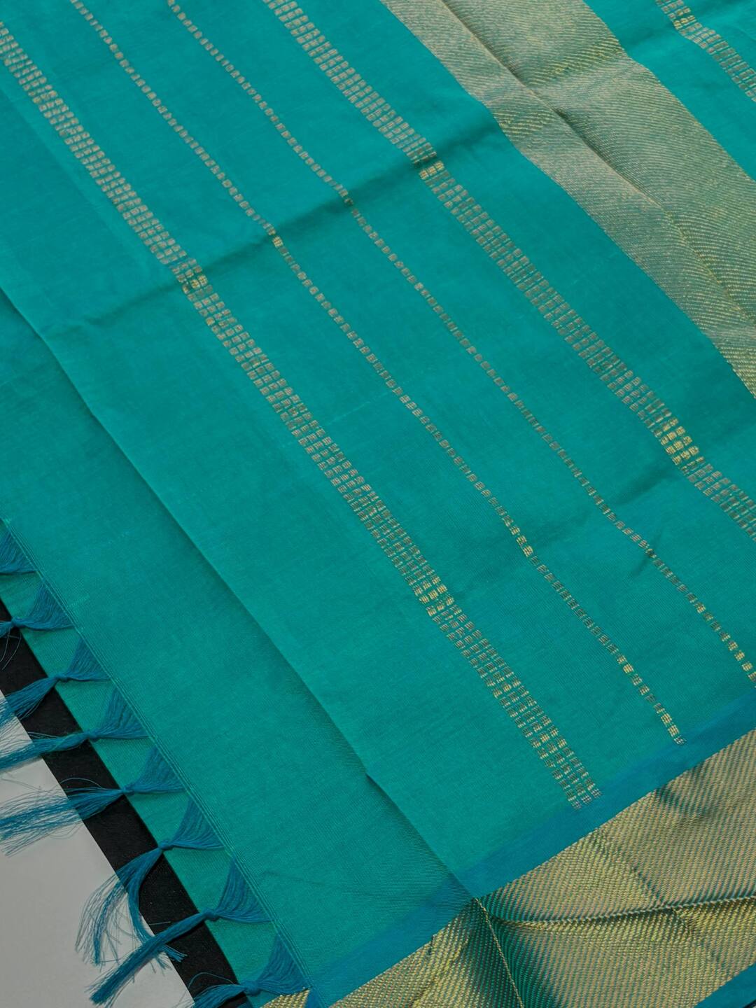 Black Cotton Silk Saree
