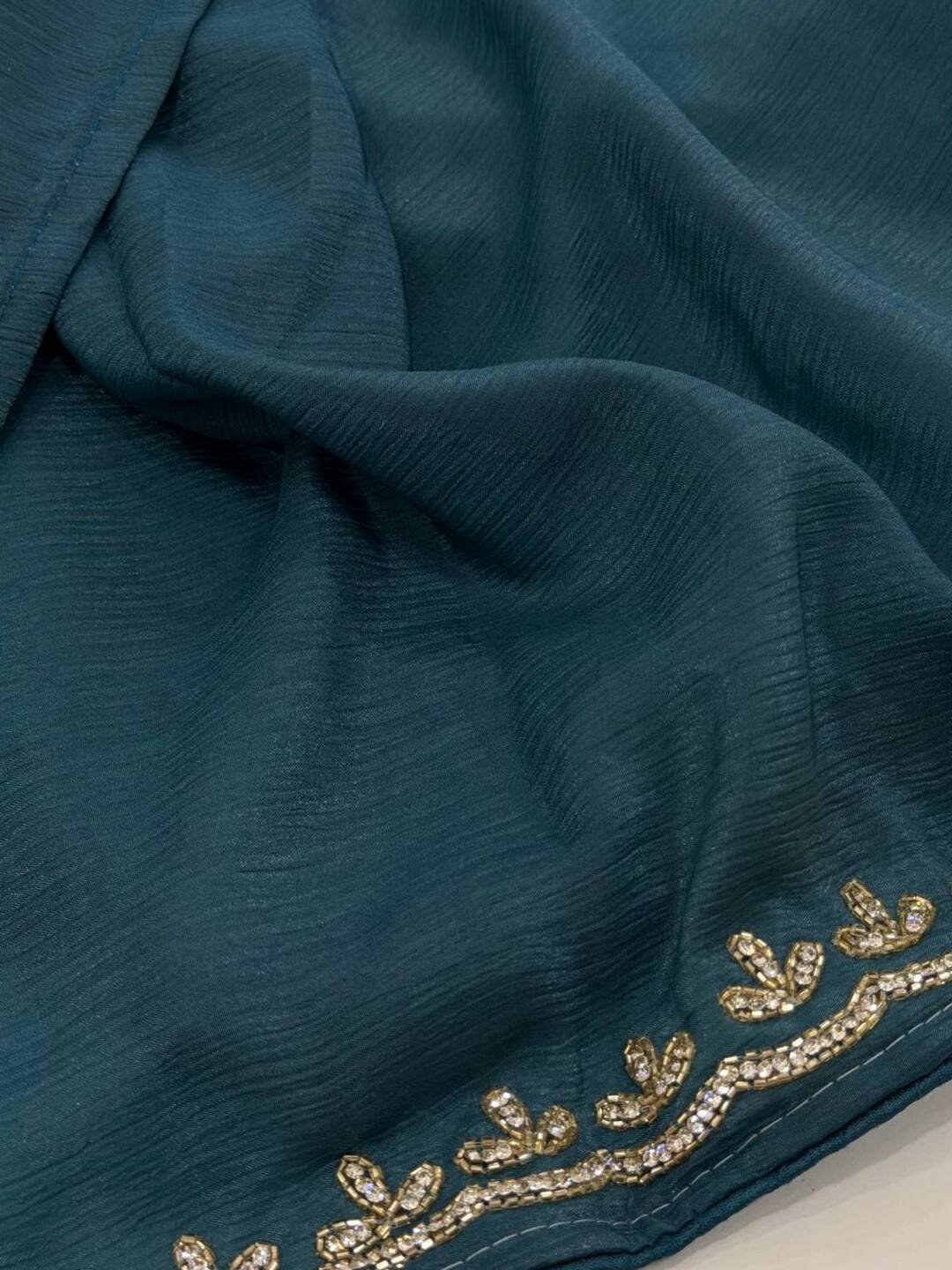 Icy Blue Georgette saree