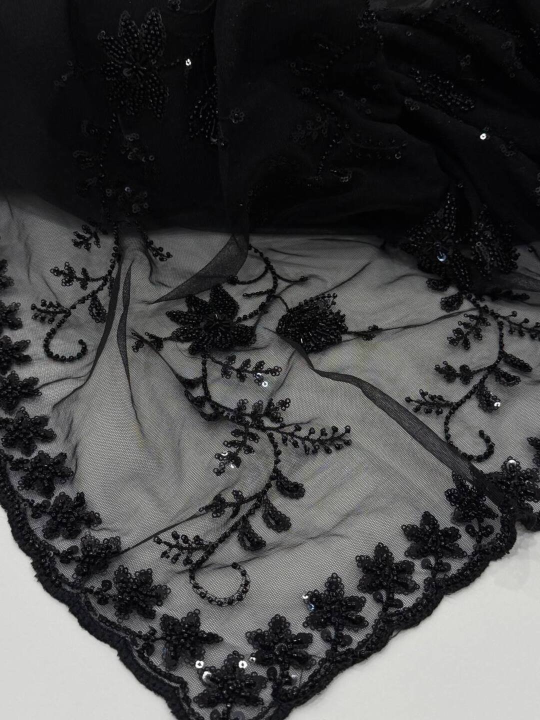 Black Georgette saree