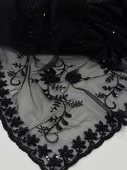 Black Georgette saree
