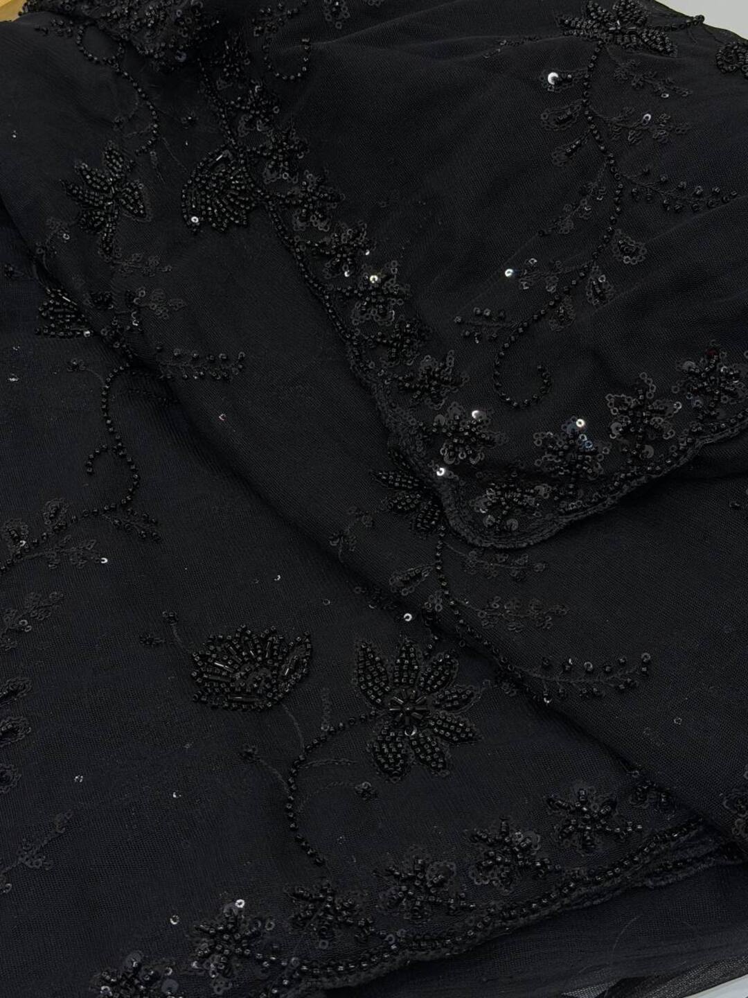 Black Georgette saree