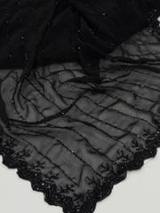 Black Georgette saree